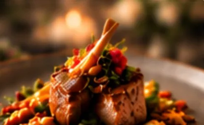Souris d'agneau dressée à l'assiette